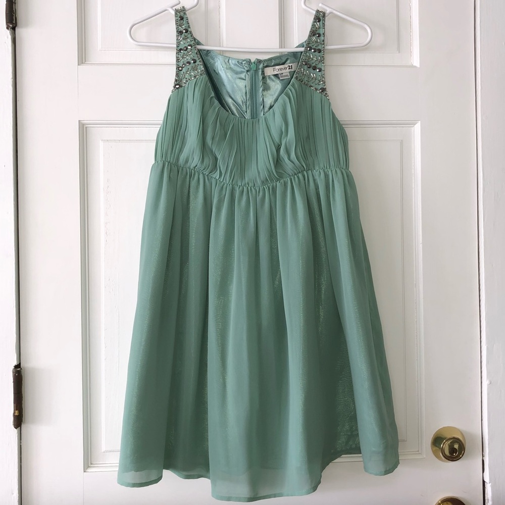 Size small forever 21 light teal baby doll dress